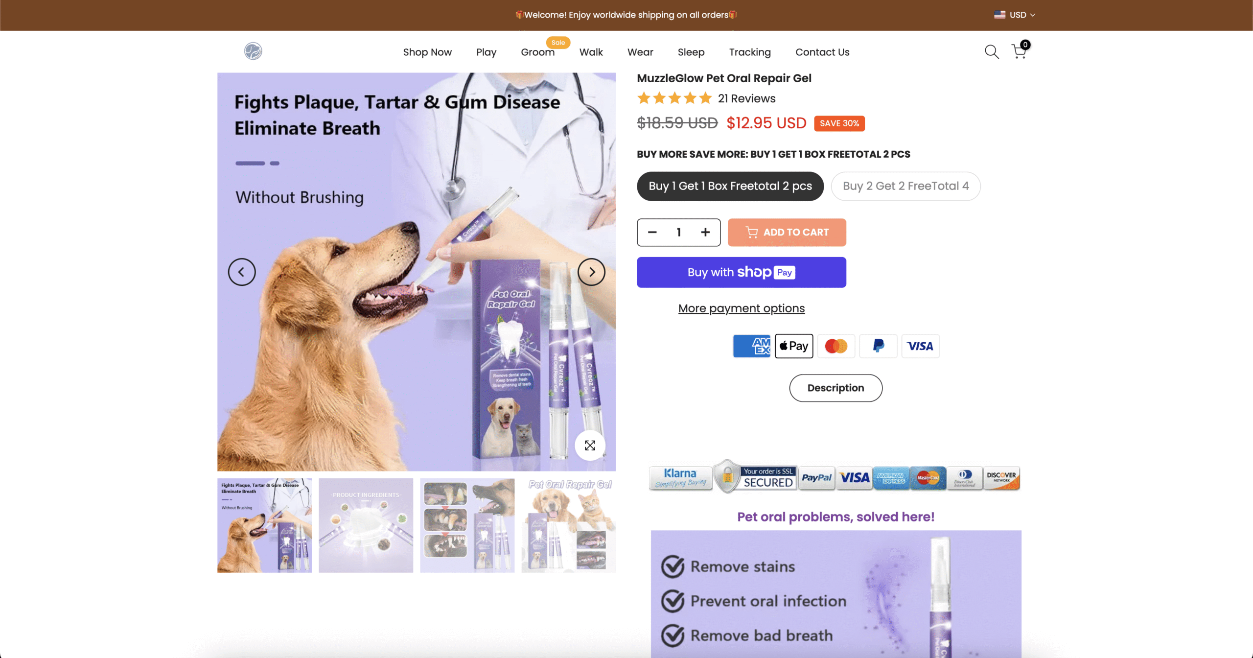 Detailed Product page